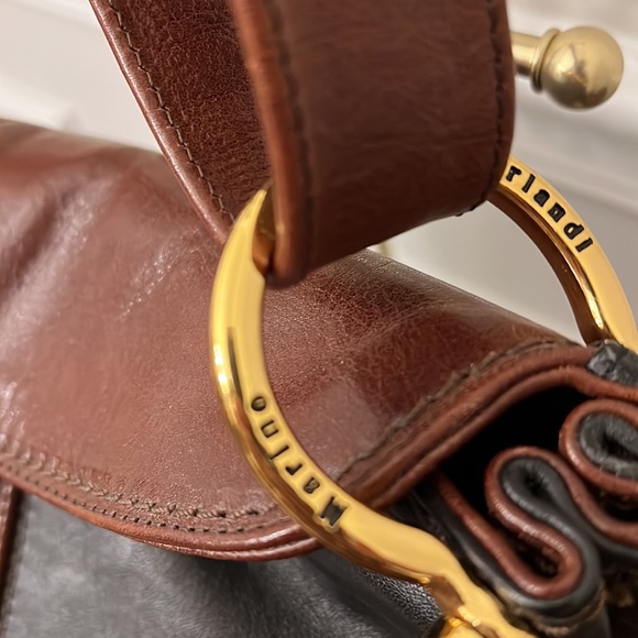 Marino Orlandi Italian made Black leather with Brown Leather Trim - Picture 5 of 16